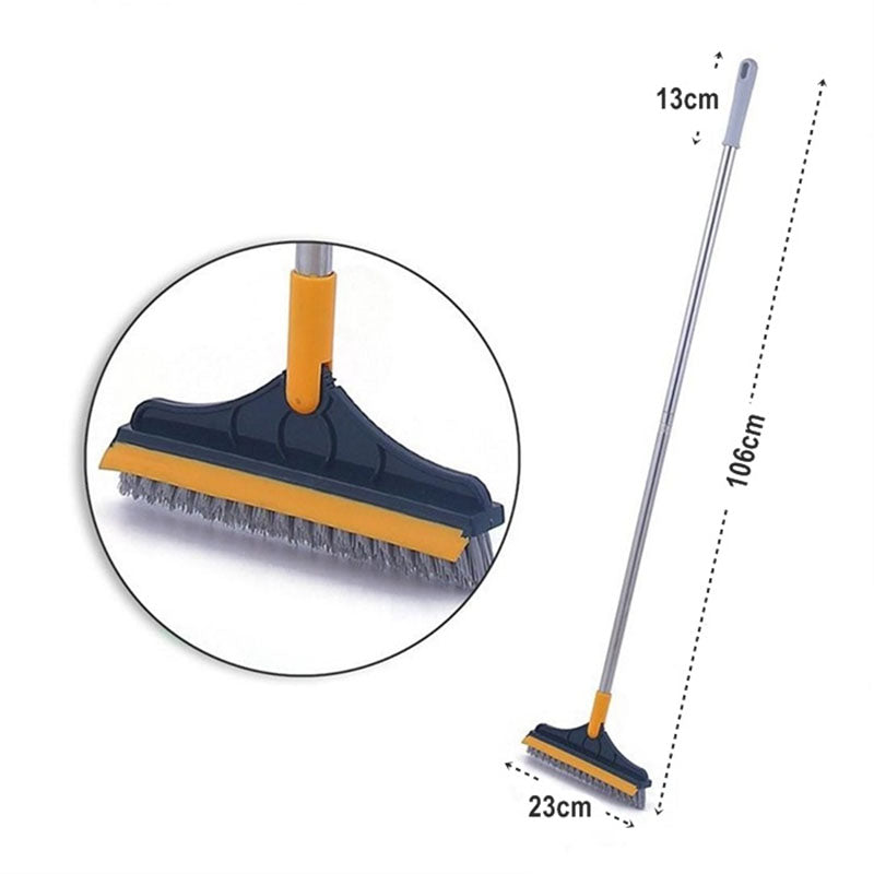 2 In 1 Long Handle Bathroom Floor Scrub Brush