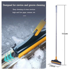 2 In 1 Long Handle Bathroom Floor Scrub Brush