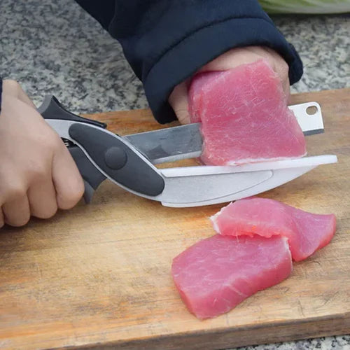 Knife 2-in-1 Clever Cutter and Cutting Board