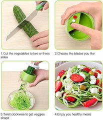 Vegetables Spiralizer, 4 in 1 Spiralizer