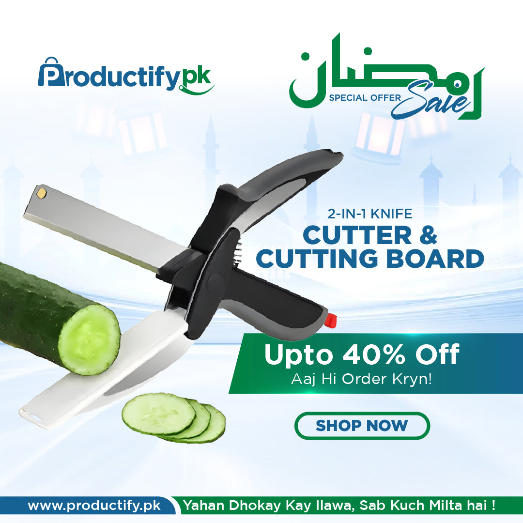 Knife 2-in-1 Clever Cutter and Cutting Board