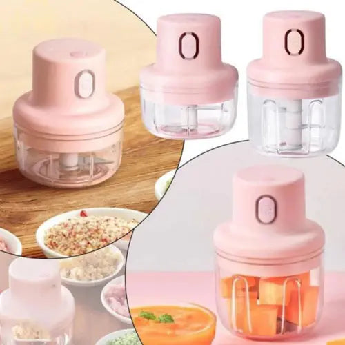 Portable Wireless Rechargeable Mini Electric Garlic Food Chopper