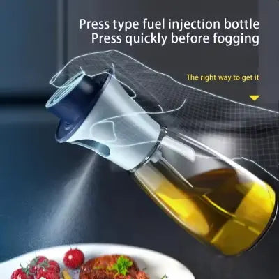 Press-Type Oil Spray Bottle – Precision Mist for Healthy Cooking