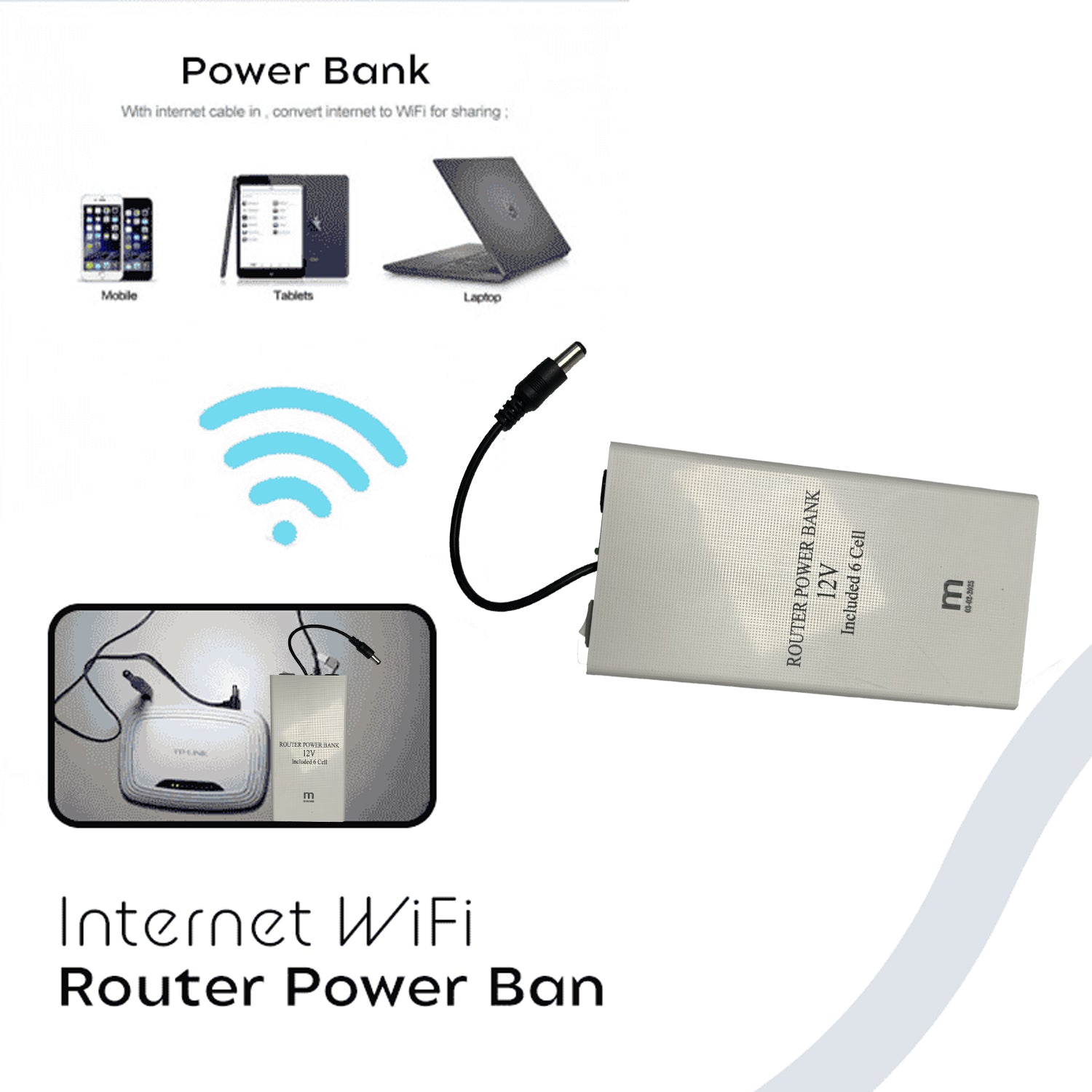 Wifi Router Power Bank (8hrs Battery)