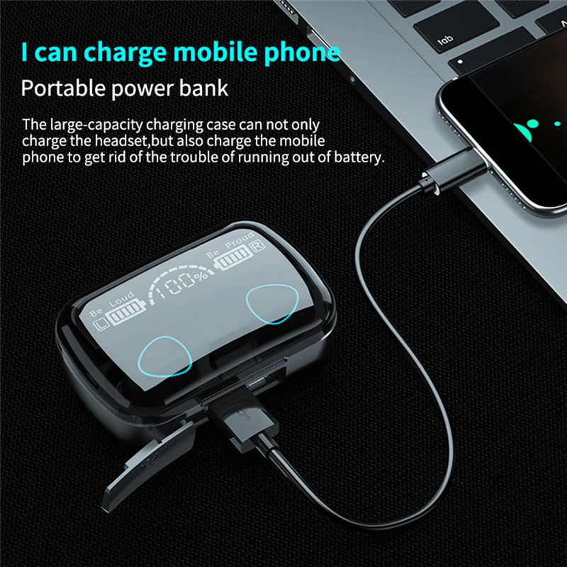 M10 TWS Bluetooth 5.1 Earphones 3500mAh Charging Box Wireless